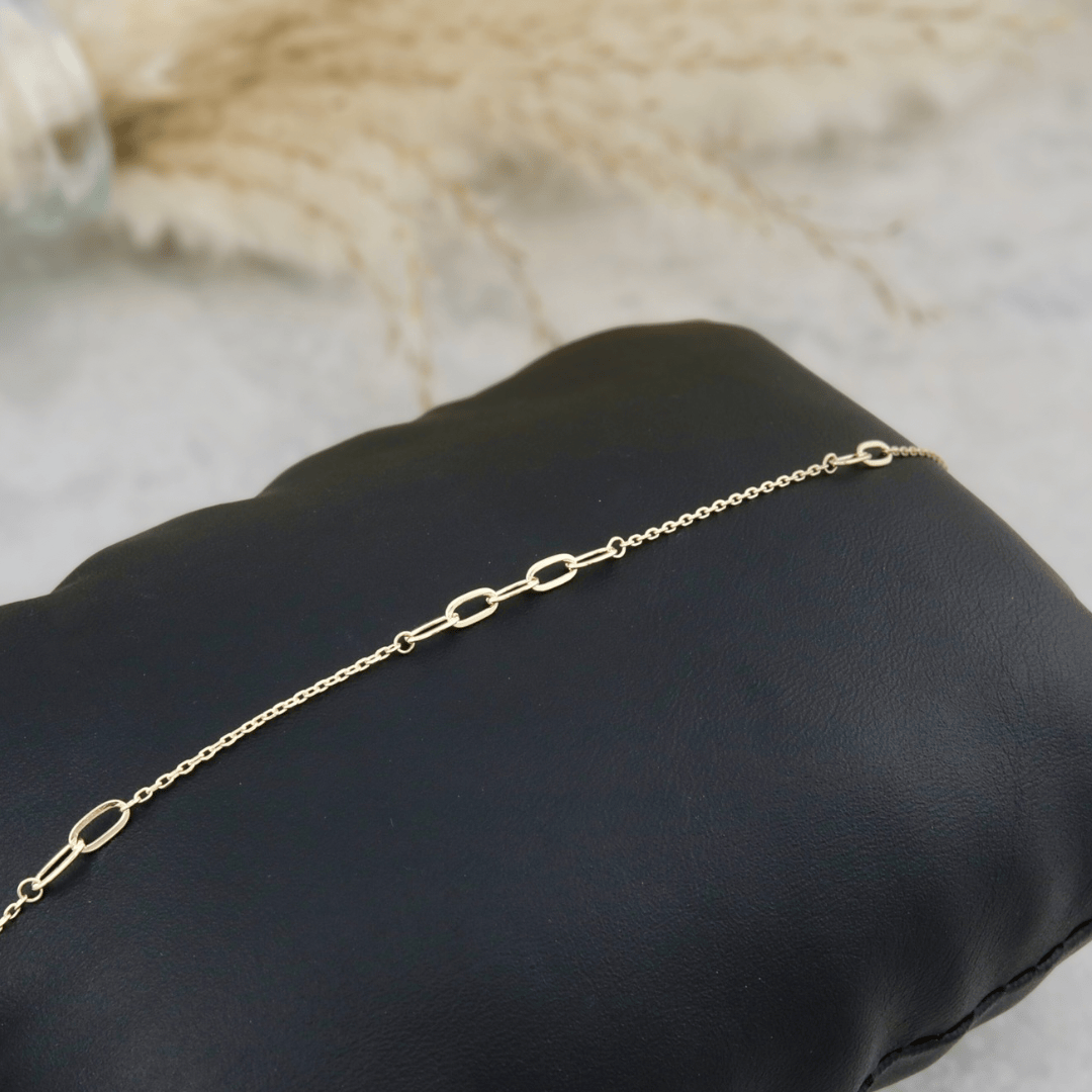 - Bracelets Bracelet Chaîne Paperclip en or 10K