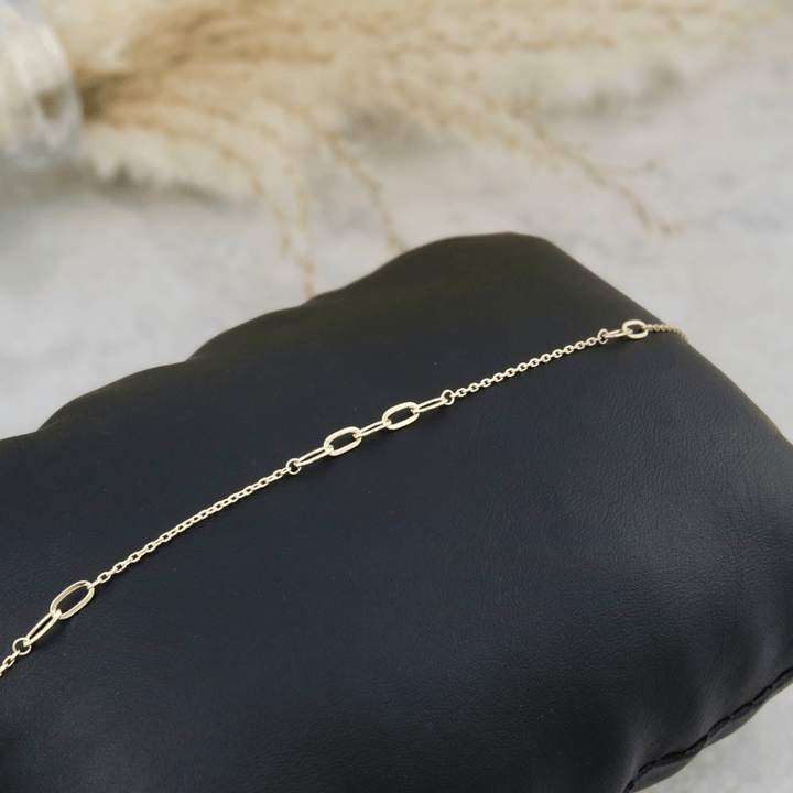 - Bracelets Bracelet Chaîne Paperclip en or 10K