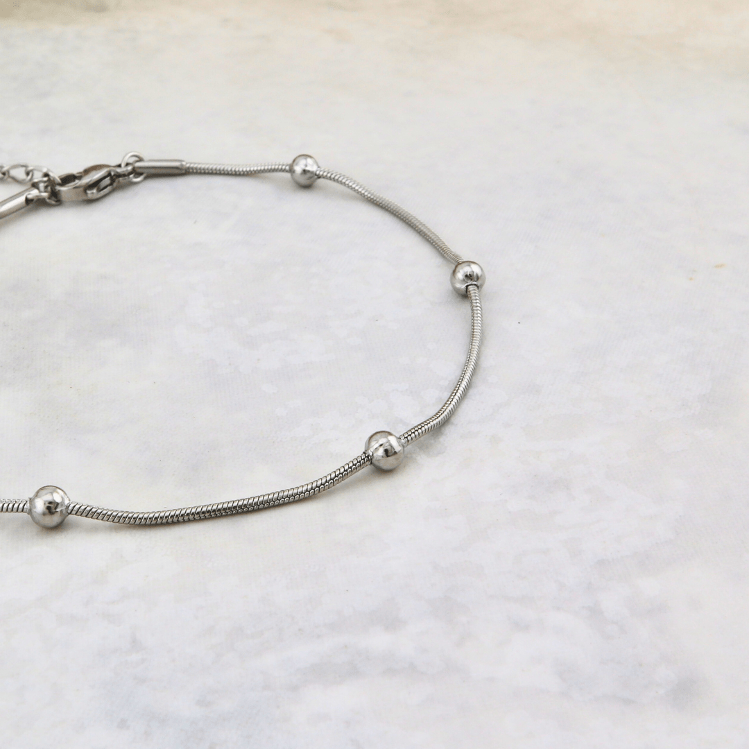 Mathieu Blanchard Bracelets de cheville Bracelet de cheville Billes en acier