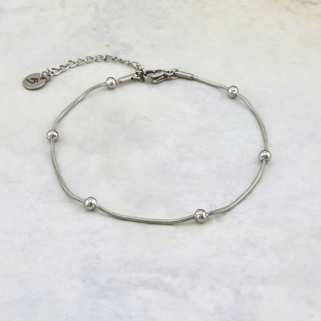 Mathieu Blanchard Bracelets de cheville Bracelet de cheville Billes en acier