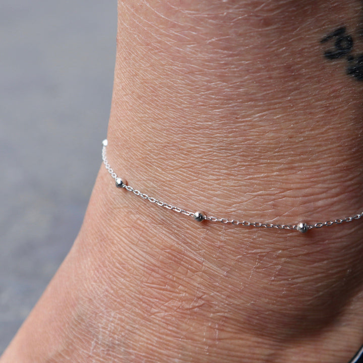 Mathieu Blanchard Bracelet de cheville Boho en argent sterling