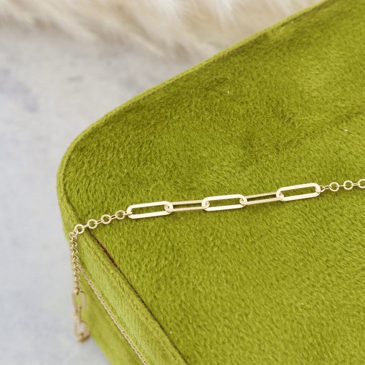 - Bracelet de cheville Chaîne en or 10K