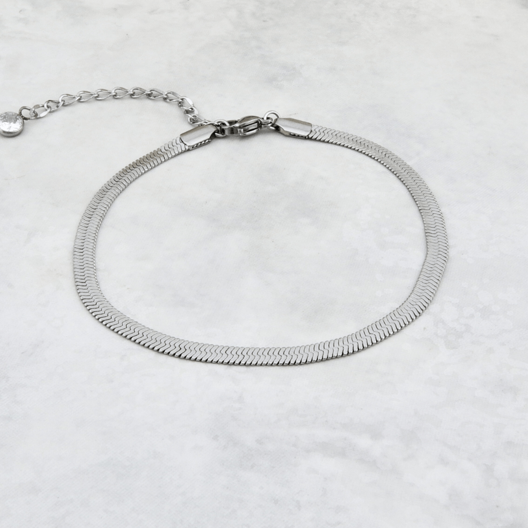 Mathieu Blanchard Bracelets de cheville Bracelet de cheville maille Anglaise en acier