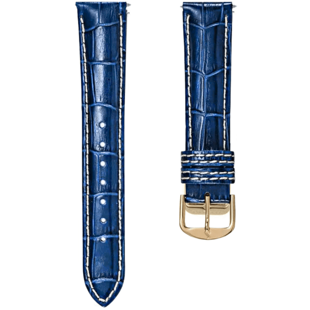 Haydn Bracelets de montre Bracelet de montre en cuir bleu - 20mm