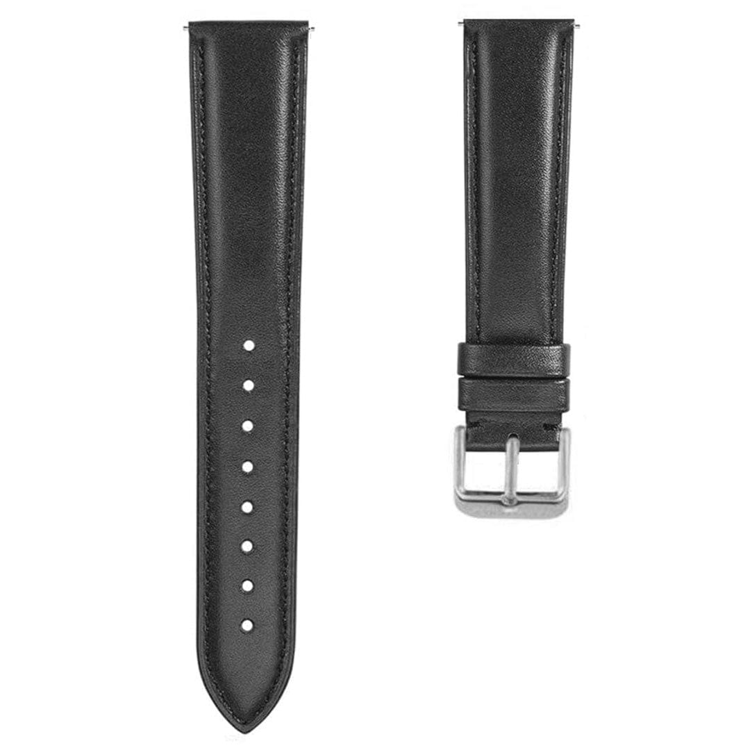 Haydn Bracelets de montre 20 mm Bracelet de montre en cuir noir - 20mm