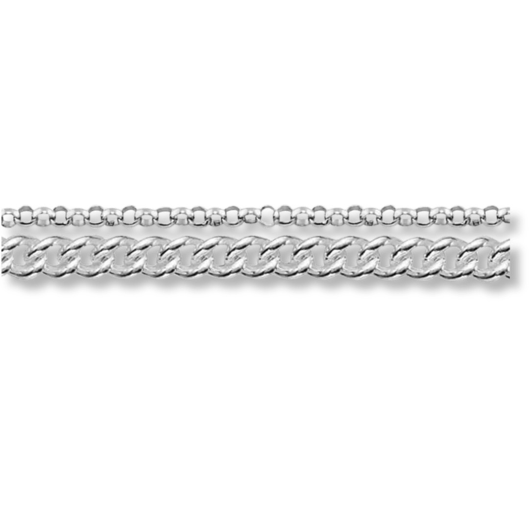 Mathieu Blanchard Bracelet Double gourmette en argent sterling