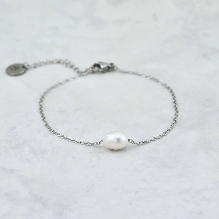 Mathieu Blanchard Bracelets Bracelet en acier et perle baroque