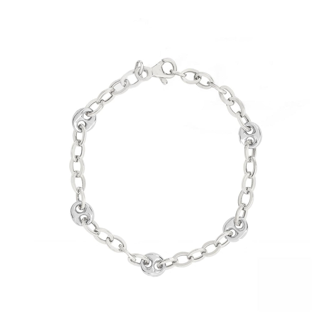 - Bracelets 7,5 pouces / Or 10K / Argent Bracelet Grain de café en or 10K