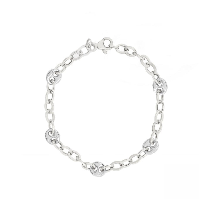 - Bracelets 7,5 pouces / Or 10K / Argent Bracelet Grain de café en or 10K