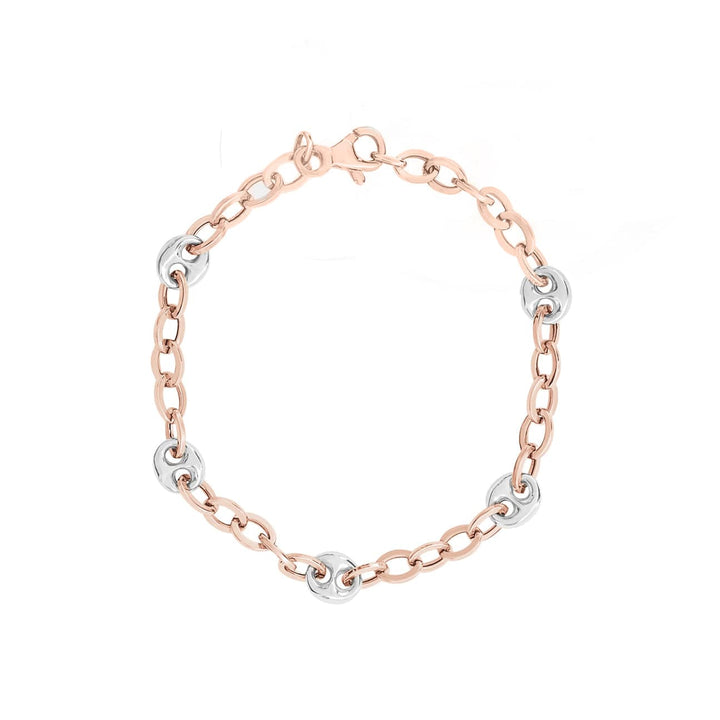 - Bracelets 7,5 pouces / Or 10K / Rosé Bracelet Grain de café en or 10K