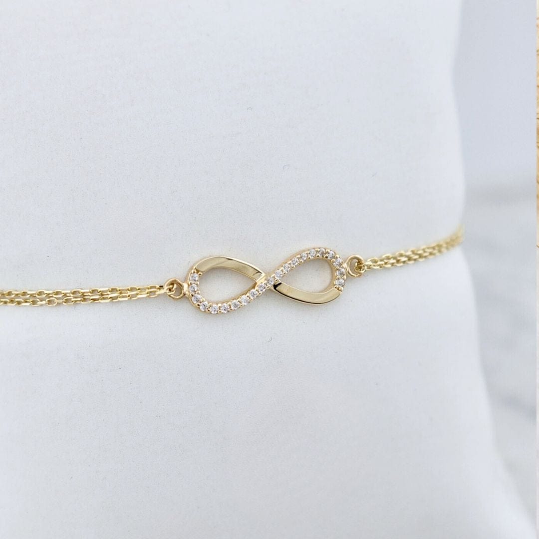 - Bracelet Doré / Or 10K Bracelet Infini en or 10K