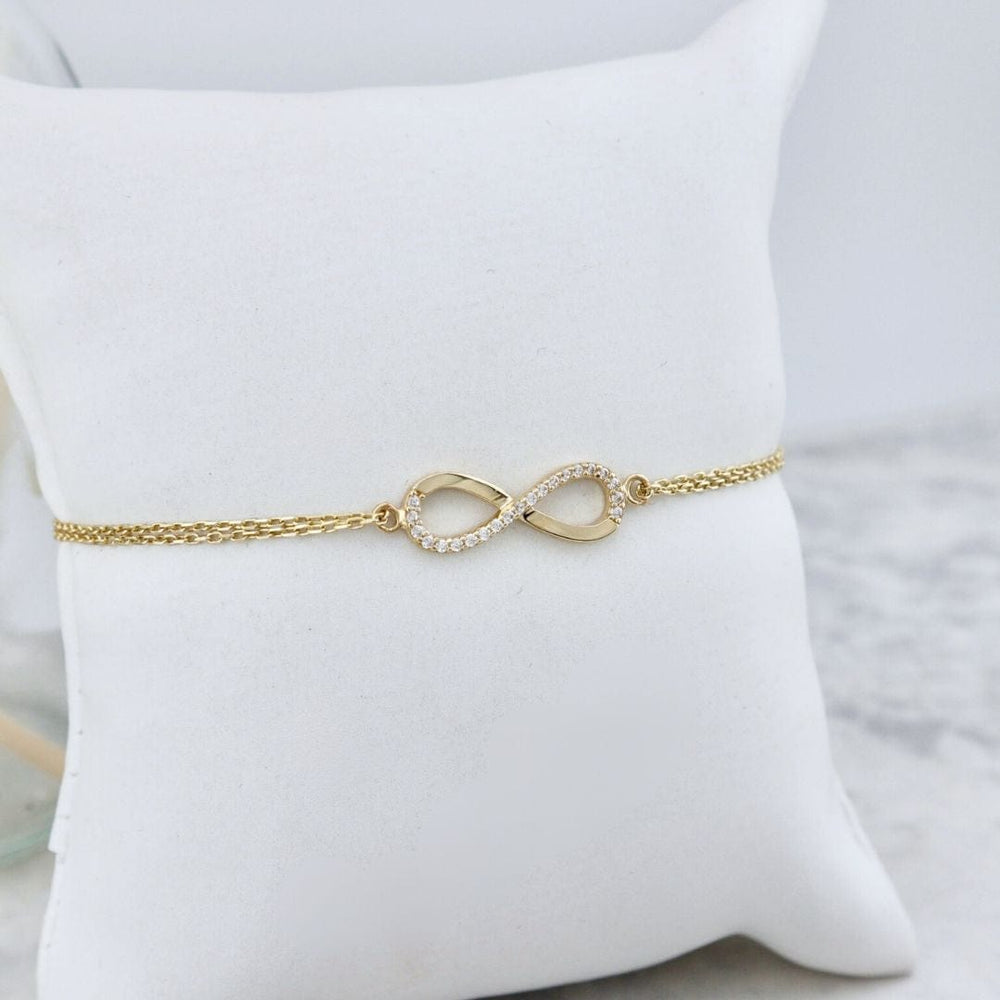 - Bracelet Doré / Or 10K Bracelet Infini en or 10K