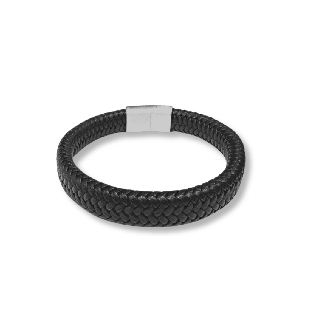 Mathieu Blanchard Bracelets Bracelet Le Tressé en cuir et acier