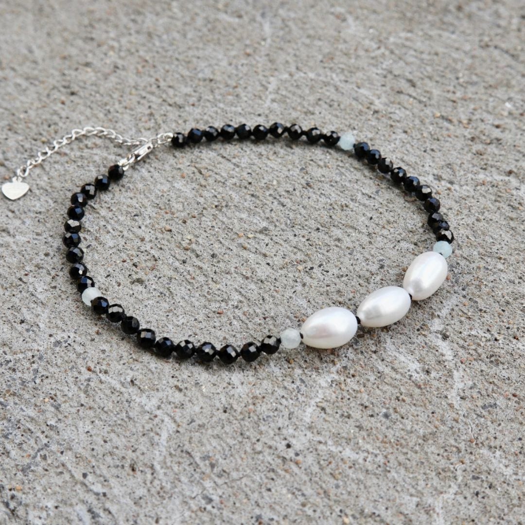 Mathieu Blanchard Bracelet Nuance en perles, spinels, aigues-marines et argent sterling