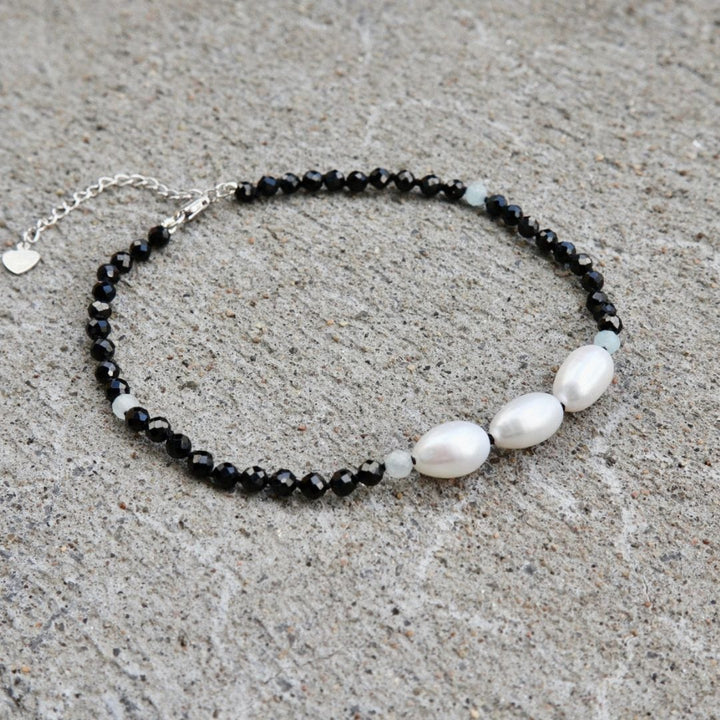 Mathieu Blanchard Bracelet Nuance en perles, spinels, aigues-marines et argent sterling