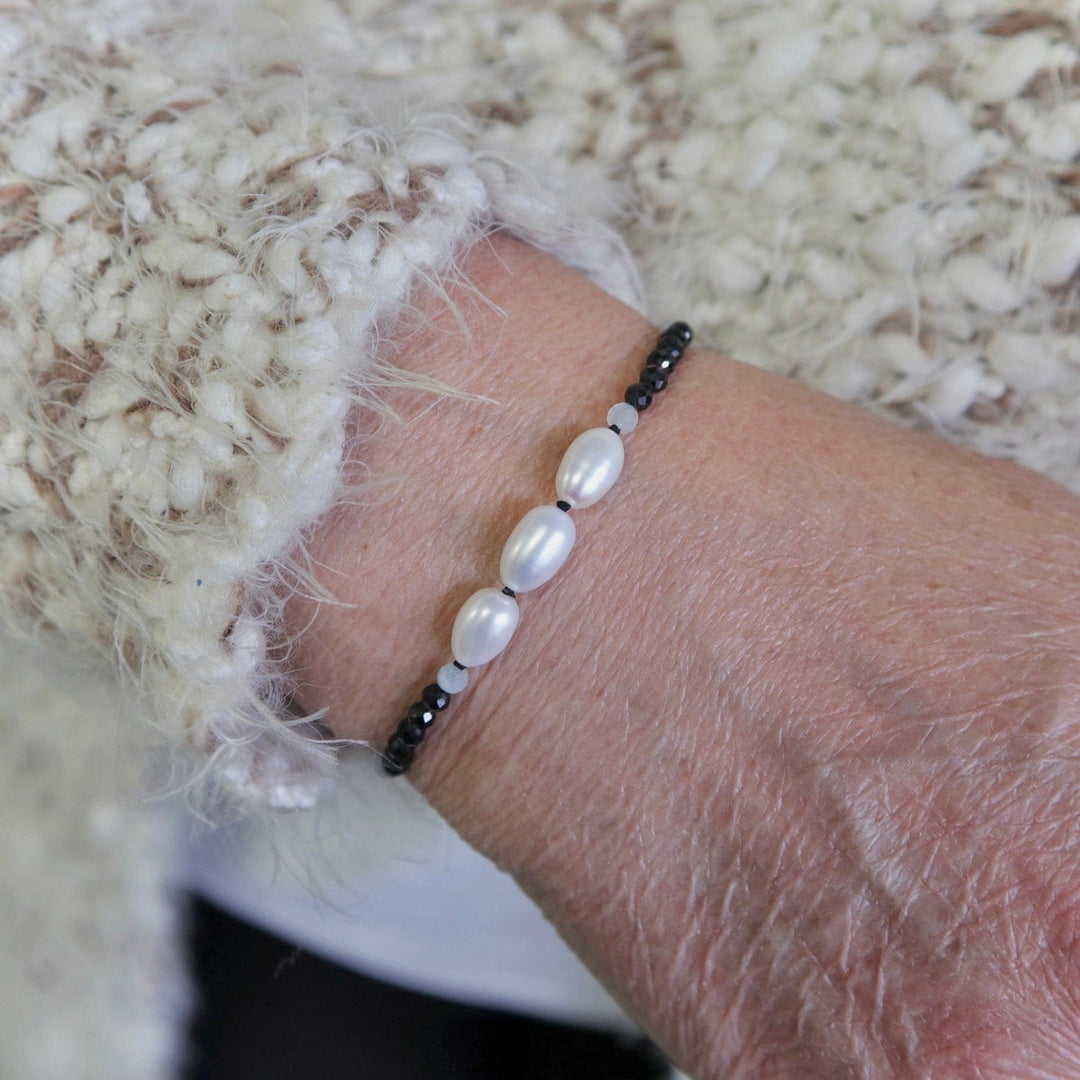 Mathieu Blanchard Bracelet Nuance en perles, spinels, aigues-marines et argent sterling