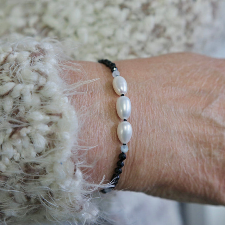 Mathieu Blanchard Bracelet Nuance en perles, spinels, aigues-marines et argent sterling