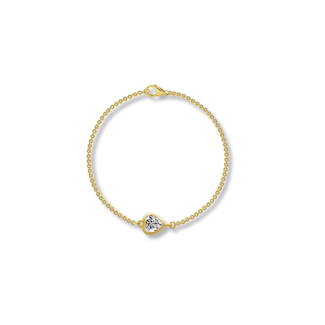 Bracelet réversible Cœur Diamants 0.28 ctw en or jaune 14K Mathieu Blanchard Or jaune 14K / 7 pouces B7750.28.LAB Bracelet réversible Cœur Diamants 0.28 ctw en or jaune 14K Mathieu Blanchard Joaillerie
