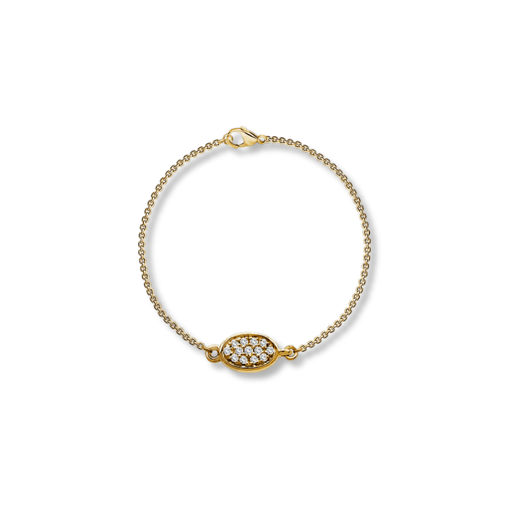 Bracelet réversible Oval Diamants 0.29 ctw en or jaune 14K Mathieu Blanchard Or jaune 14K / 7 pouces B7748.25.LAB Bracelet réversible Oval Diamants 0.29 ctw en or jaune 14K Mathieu Blanchard Joaillerie