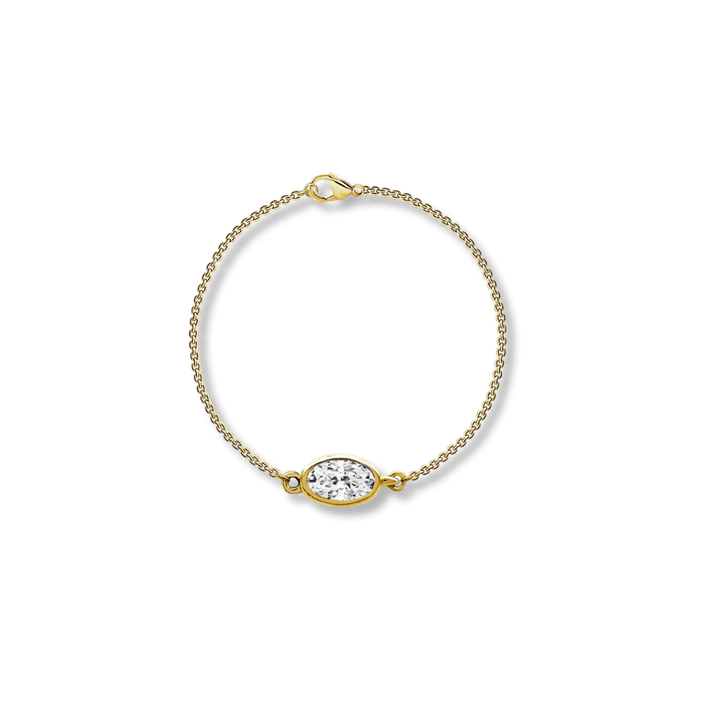 Bracelet réversible Oval Diamants 0.29 ctw en or jaune 14K Mathieu Blanchard Or jaune 14K / 7 pouces B7748.25.LAB Bracelet réversible Oval Diamants 0.29 ctw en or jaune 14K Mathieu Blanchard Joaillerie
