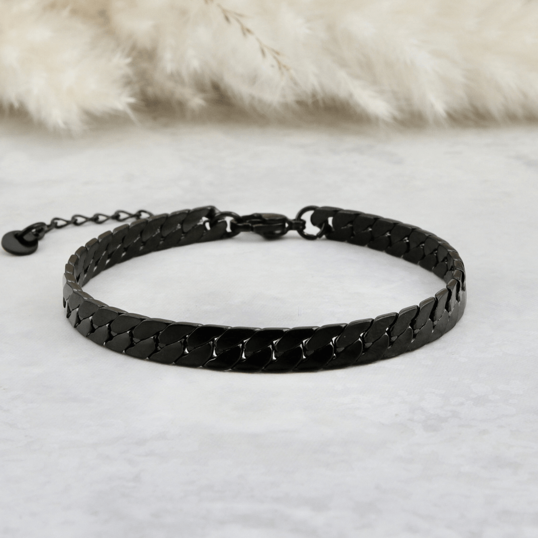 Mathieu Blanchard Bracelets Noir Bracelet Stratus en acier
