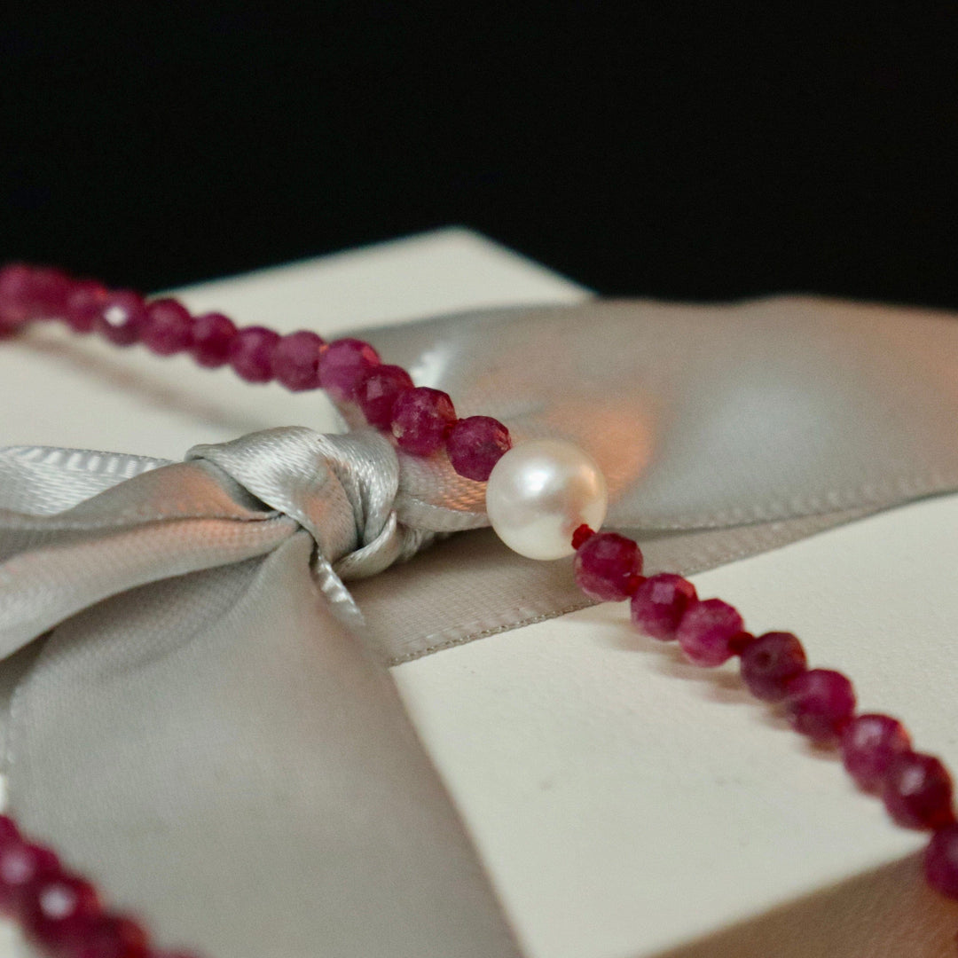 Mathieu Blanchard Bracelet Vibrance en perles et rubis
