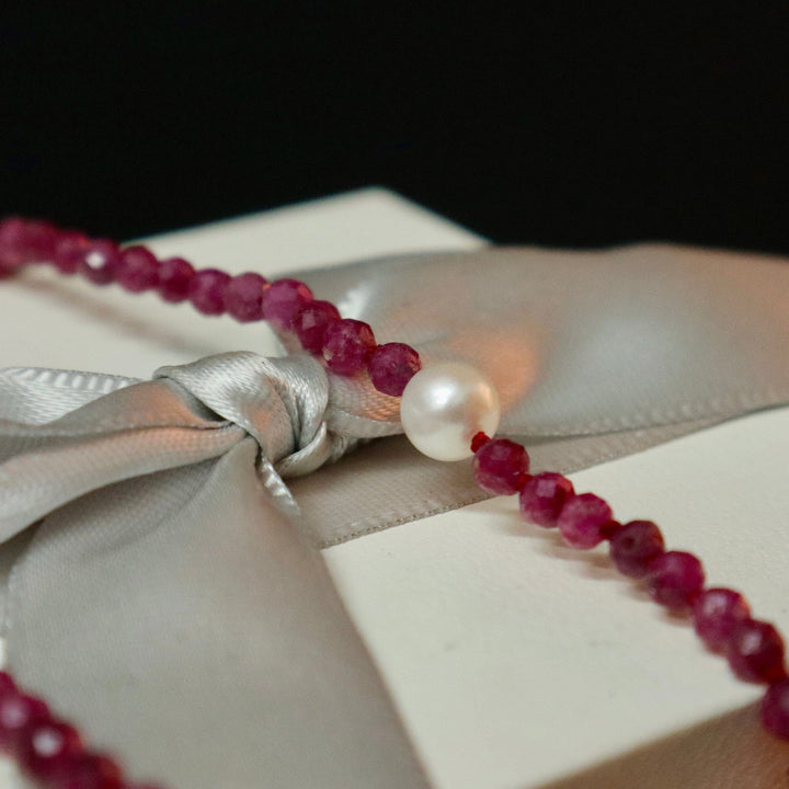 Mathieu Blanchard Bracelet Vibrance en perles et rubis
