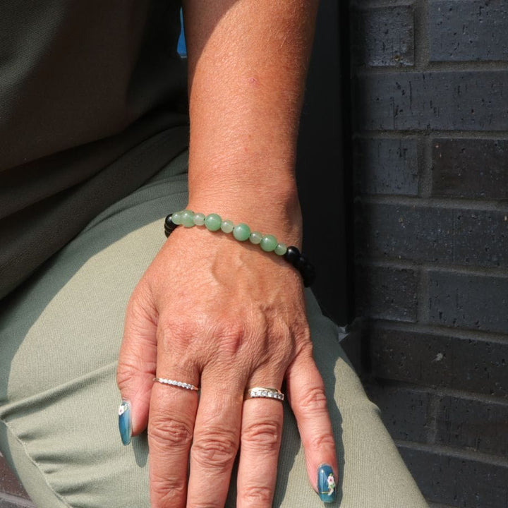Mathieu Blanchard Bracelet Zack en onyx et aventurine