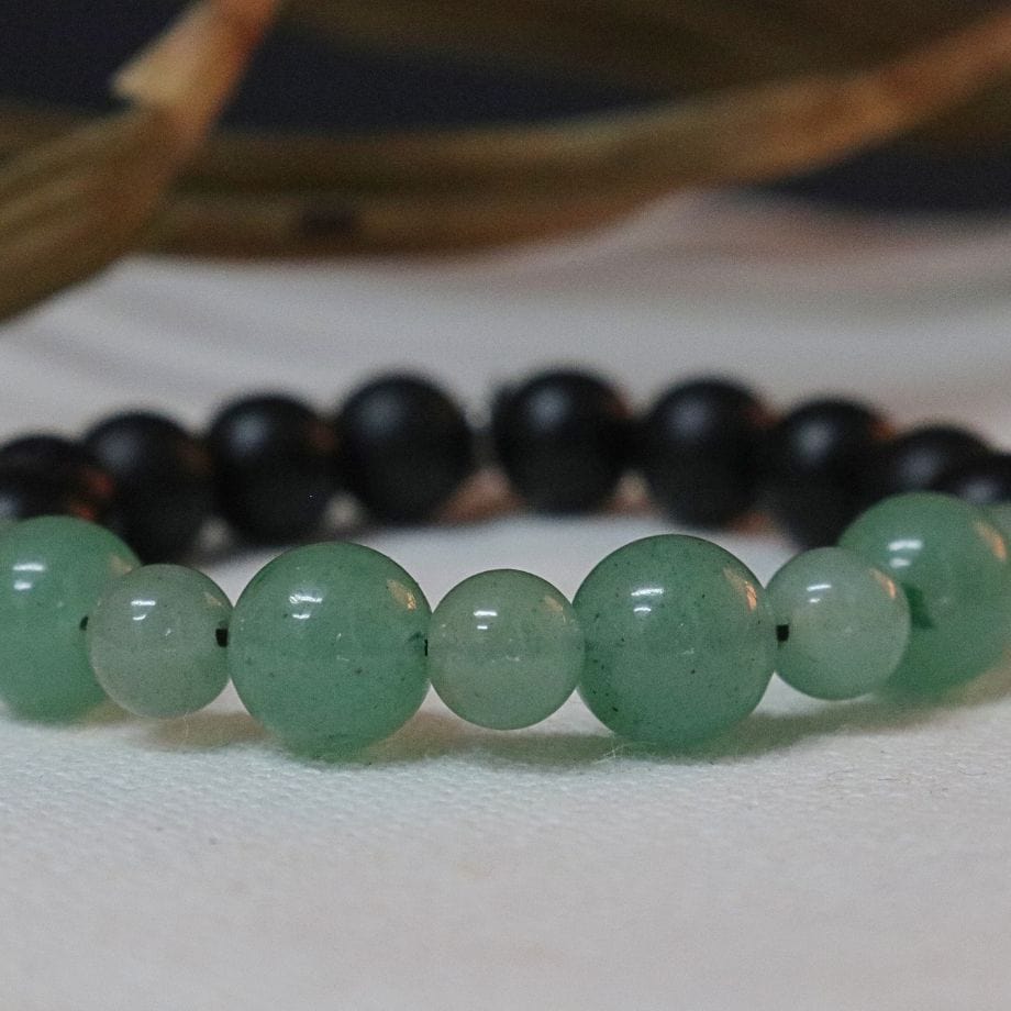 Mathieu Blanchard Bracelet Zack en onyx et aventurine