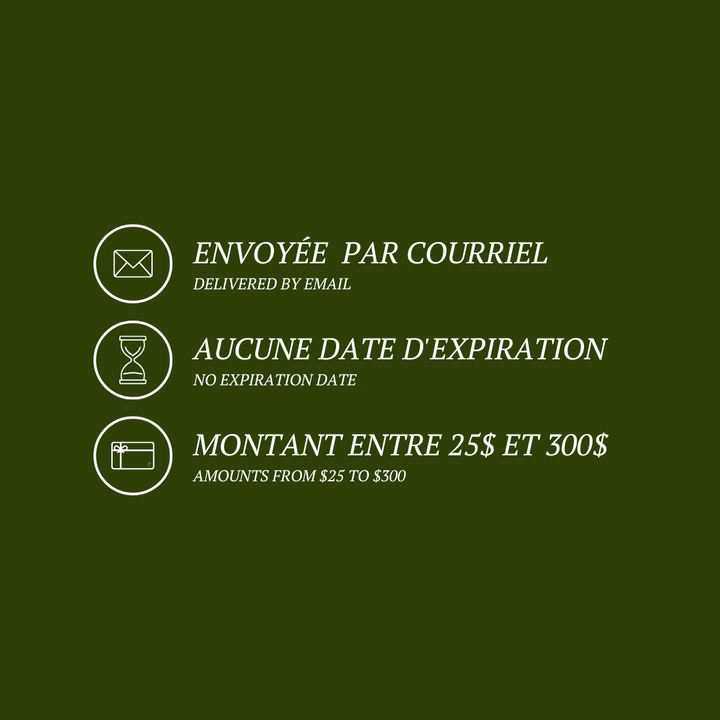 - Gift Card Carte-cadeau