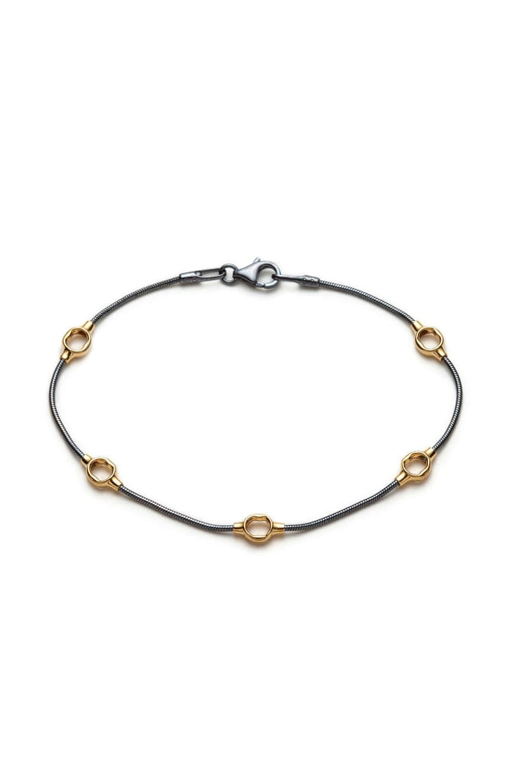 Michaud Michaud Bracelets 7 pouces Chaîne Kabis Oxydé en argent sterling
