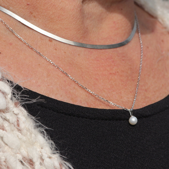 Mathieu Blanchard Chaîne Chaîne minimaliste mailles anglaise 3mm en argent sterling