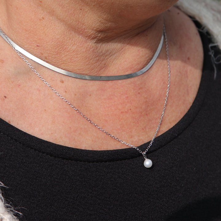 Mathieu Blanchard Chaîne Chaîne minimaliste mailles anglaise 3mm en argent sterling