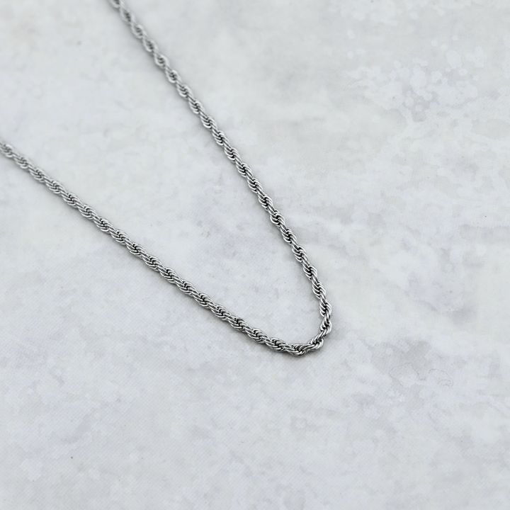 Chaîne Torsade en acier inoxydable Mathieu Blanchard Collier Acier inoxydable PCHM17371S Chaine Torsade 2mm en acier inox | Mathieu Blanchard Mathieu Blanchard Joaillerie