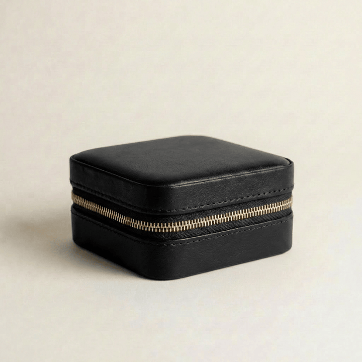 Mathieu Blanchard ACCESSOIRES Coffret à bijoux en cuir Cabine - Noir