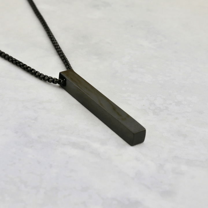 Collier Barre La Force en acier inoxydable Mathieu Blanchard Collier Noir / Acier inoxydable PCONM14181S Collier Barre La Force en acier inox | Collection La Force Mathieu Blanchard Joaillerie
