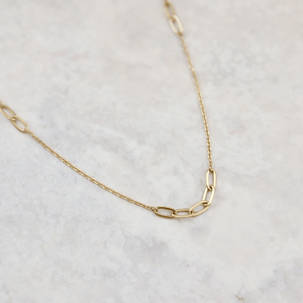 - Collier Collier Chaîne Paperclip en or 10K