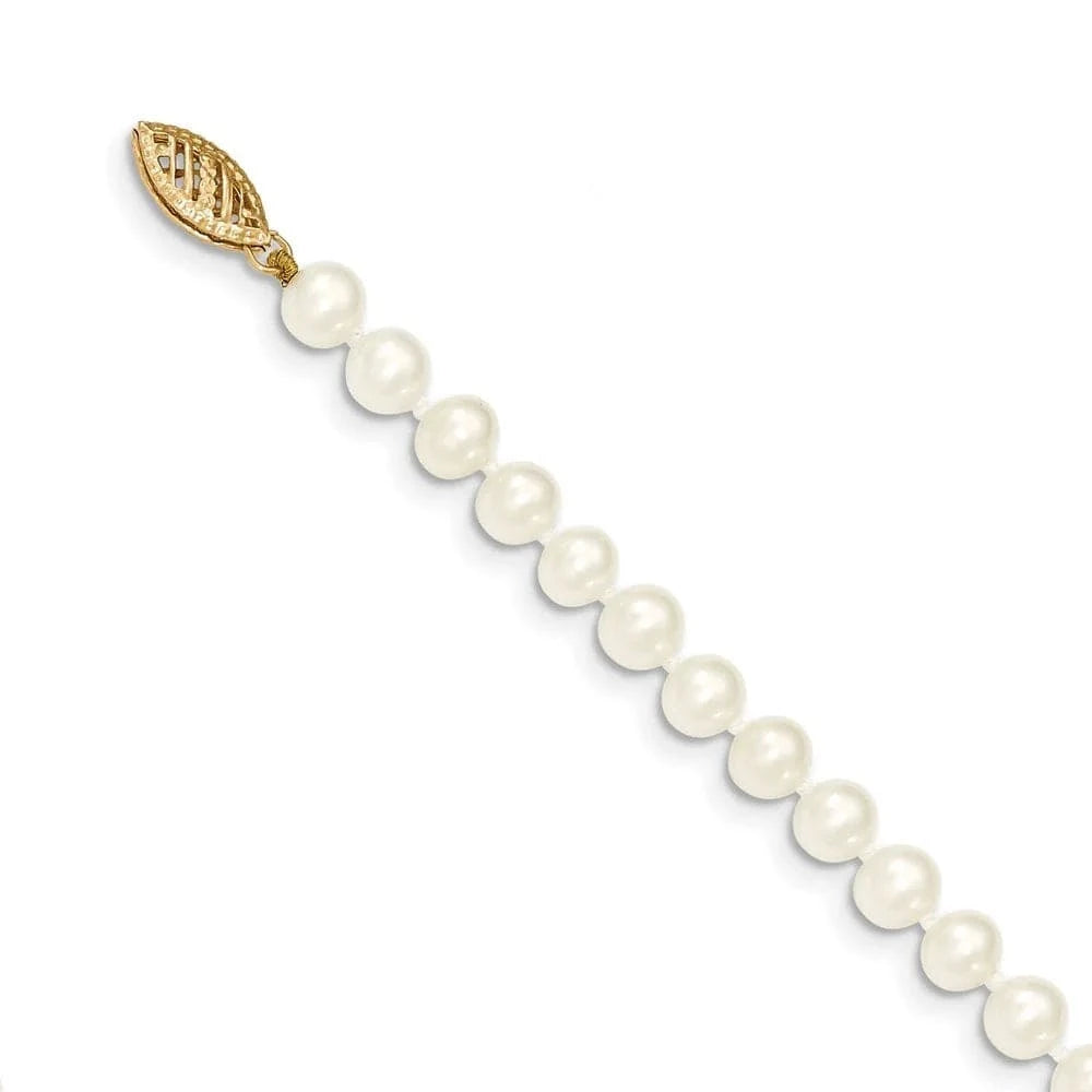 Mathieu Blanchard Joaillerie Collier de perles 5.5 mm et or 14K