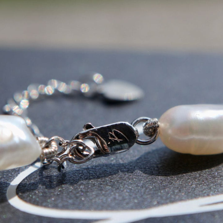 Mathieu Blanchard Collier de perles baroques Sérénité et argent sterling