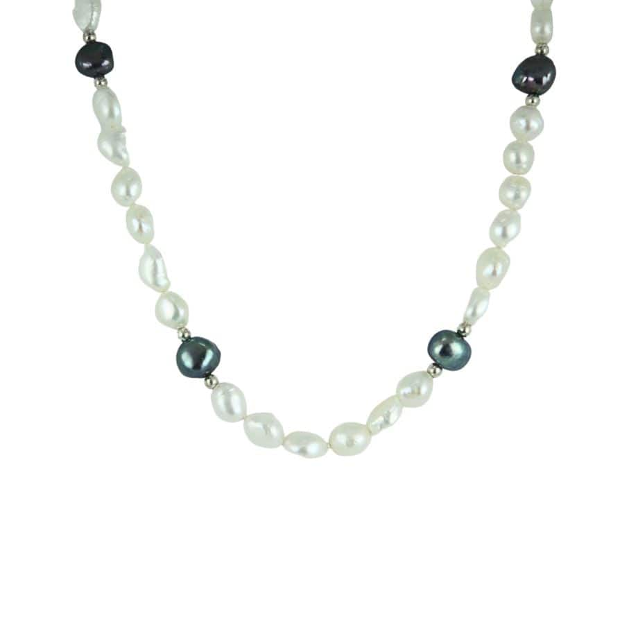 Mathieu Blanchard Collier de perles baroques Sérénité et argent sterling