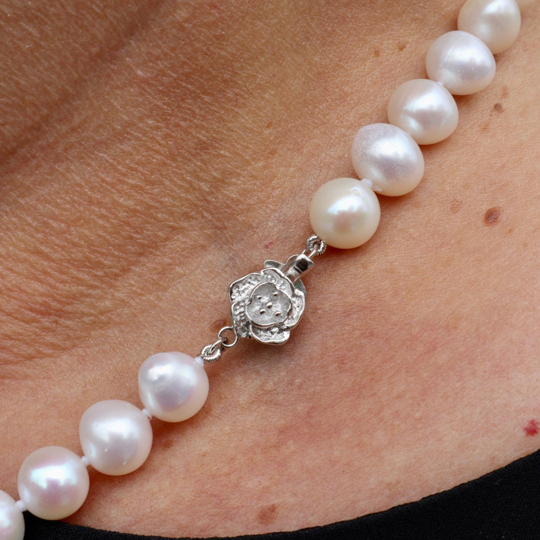 Mathieu Blanchard Argent sterling / 18 pouces Collier de perles d'eau douce et argent sterling