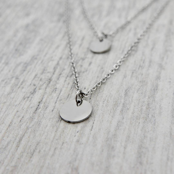 Mathieu Blanchard Colliers Argent Collier Double Charm en acier