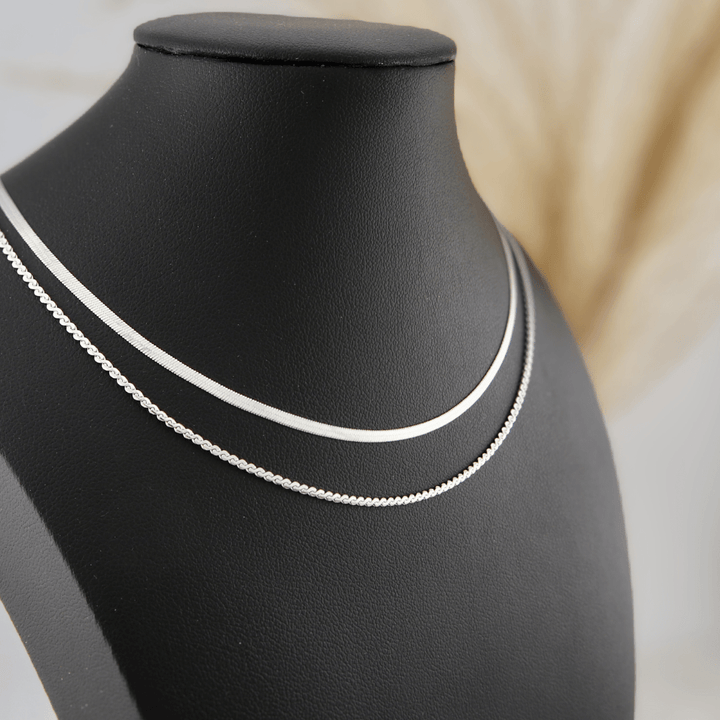 Collier double en acier inoxydable Mathieu Blanchard Collier Acier inoxydable Collier double ras-du-cou en acier inox | Mathieu Blanchard Mathieu Blanchard Joaillerie