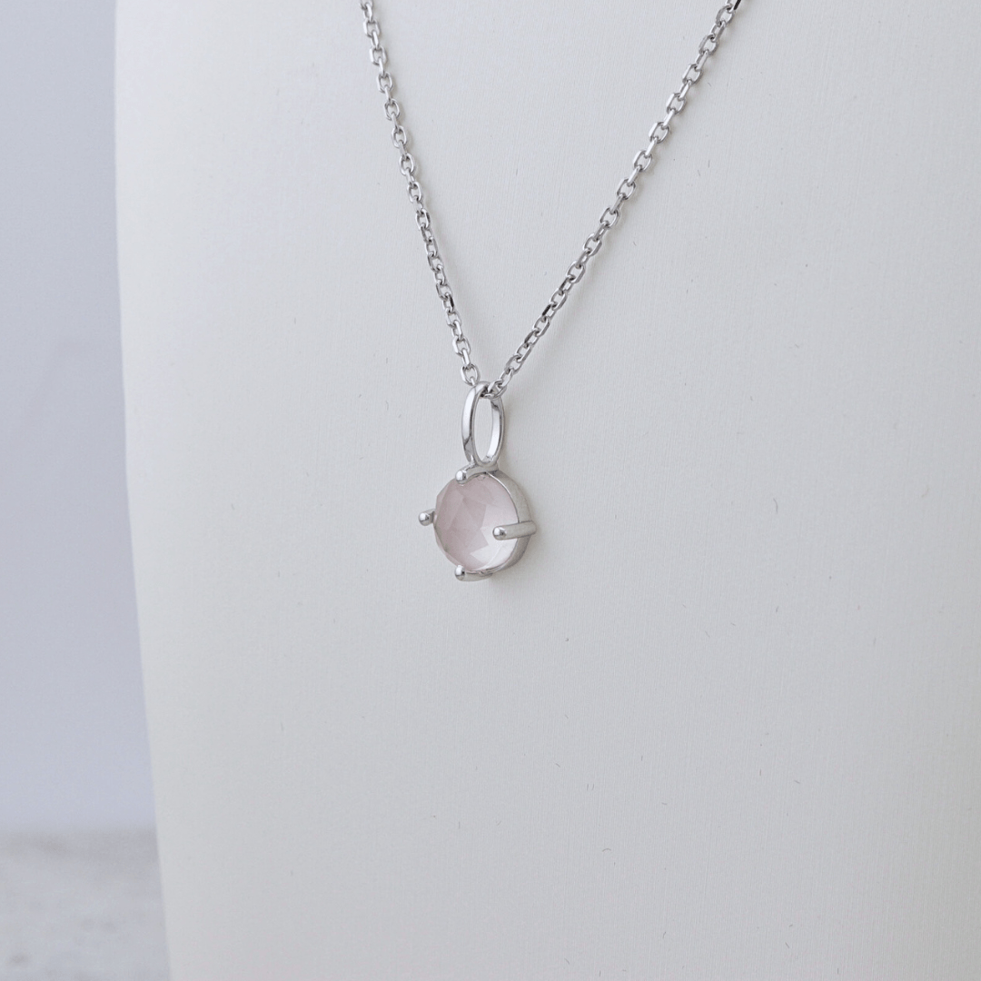 Collier et Quartz rose en argent sterling Mathieu Blanchard Collier Argent sterling Collier en argent sterling et Quartz rose | Mathieu Blanchard Mathieu Blanchard Joaillerie