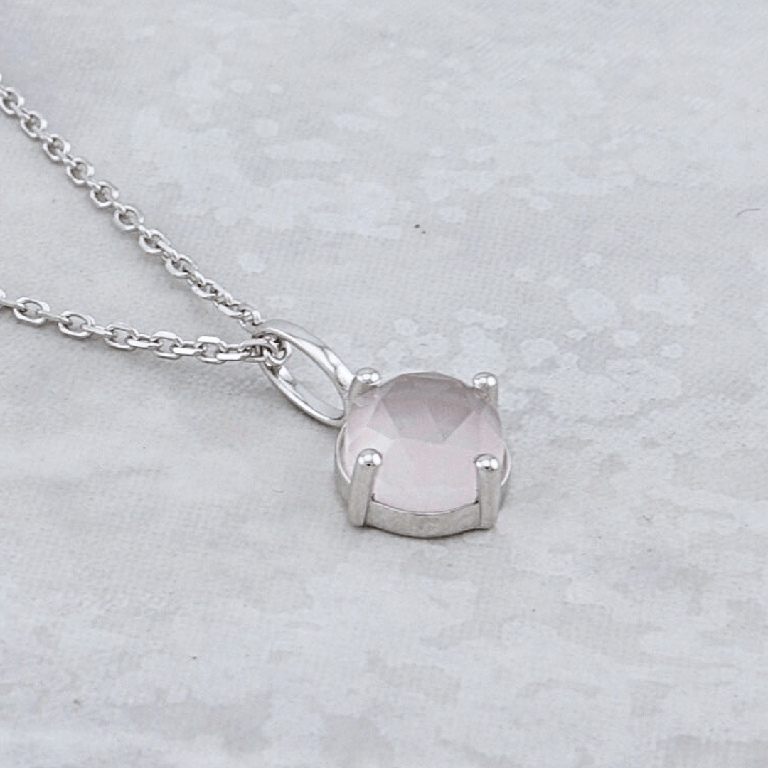 Collier et Quartz rose en argent sterling Mathieu Blanchard Collier Argent sterling Collier en argent sterling et Quartz rose | Mathieu Blanchard Mathieu Blanchard Joaillerie