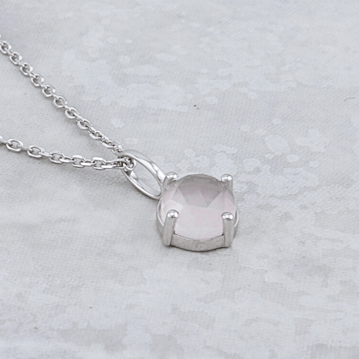 Collier et Quartz rose en argent sterling Mathieu Blanchard Collier Argent sterling Collier en argent sterling et Quartz rose | Mathieu Blanchard Mathieu Blanchard Joaillerie