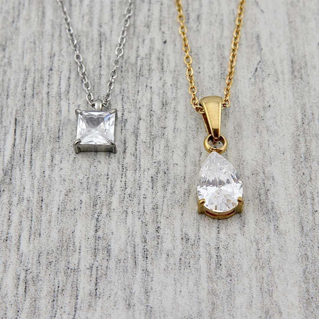Mathieu Blanchard Pendants Collier Goutte en acier