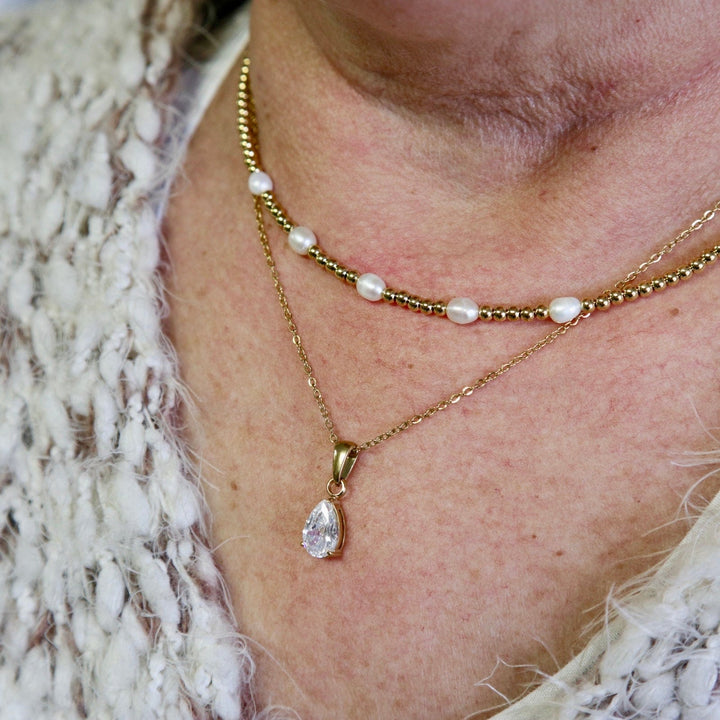 Mathieu Blanchard Pendants Collier Goutte en acier