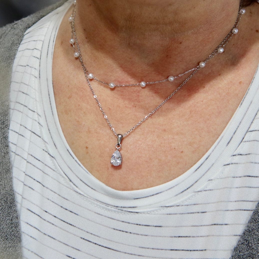 Mathieu Blanchard Pendants Collier Goutte en acier