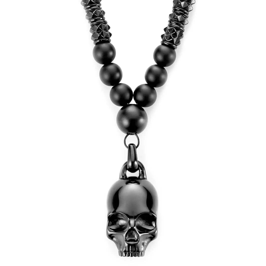 SkeletonHD Collier Memento Mori en acier